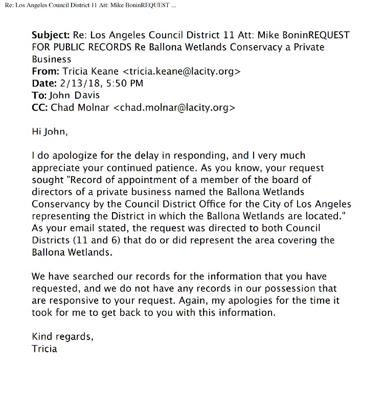 Email.Request.For_.Public.Records.regarding.Ballona.Wetlands.Conservacy.is_.a.private.business.2-13-2018